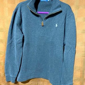 Men’s blue Polo pullover.